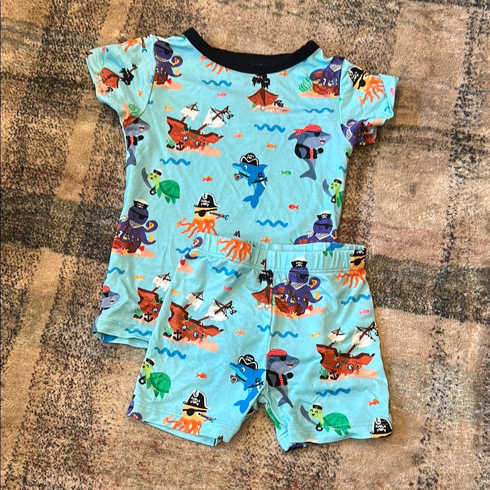 Birdie bean Blue Pirate and Sea Creature Pajama Set